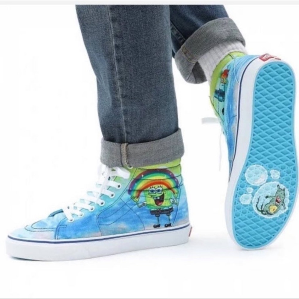 New Sk8 Hi Spongebob SquarePants Imaginaaation Shoes New Mens‎ - Picture 2 of 6